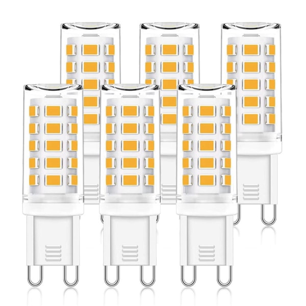 6-pack G9 LED-lampa 3W naturvit 4000K, G9 LED-lampor 420LM, Motsvarar 28W 40W halogenlampa, G9 LED-majslampor för B-lampa