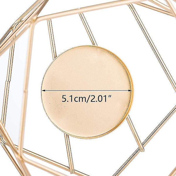 Metallisk geometrisk telysestake