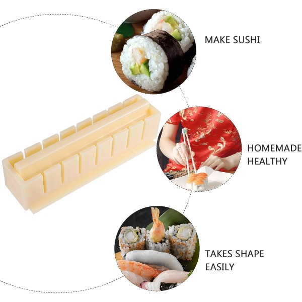 1-delad uppdelningsformverktygssats plastset sjögräs nori risrulle kvarn riskullsrullar