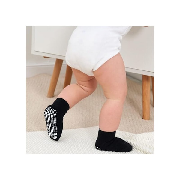 Halkfria babysockor med halkskydd för pojkar och flickor, spädbarn, småbarn, barn