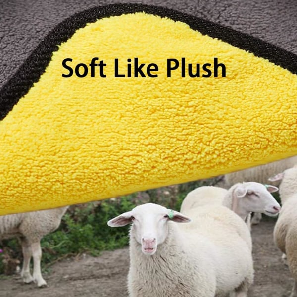 2 stk. Ekstra tykke mikrofiber rengøringsklud Stor 40*60cm, superabsorberende mikrofiber plys klud til bilvask, rengøring og tørring