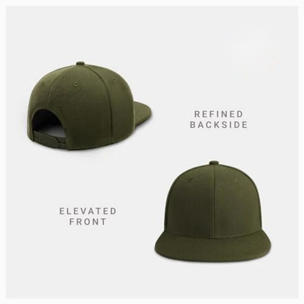 Flat visor klassisk snap hat blank justerbar brem høy topp mote farge stil ensfarget baseball cap