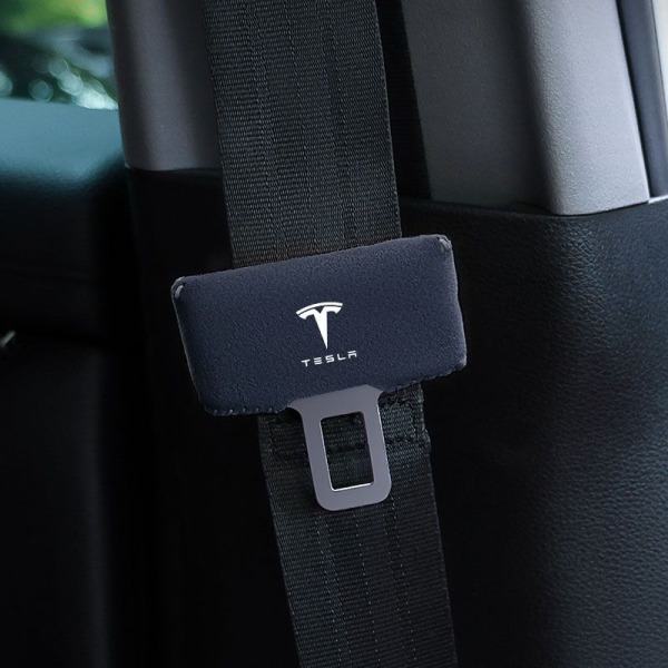 Suitable for Tesla seat belt insert cover, safety belt buckle head protective cover, anti-scratch, anti-wear and anti-cut(sapphire blue)