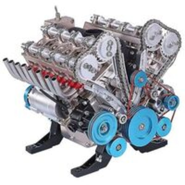 Miniatyr fyrcylindrig motormodell byggsats leksaker för vuxna fyrcylindrig harts prydnader