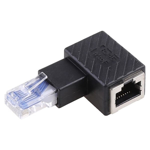 Højre Vinkel Albue Rj45 Han Til Hun Netværkskabel Lan Netværksforlænger 90 Graders Adapter