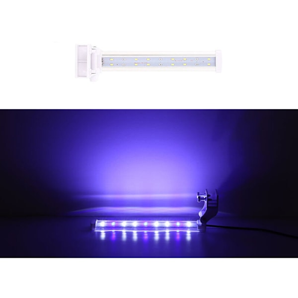 Nedsænkbar akvarielys på 8 tommer, akvarielys i blåt og hvidt LED-lys, tang Akvarielys akvarielys