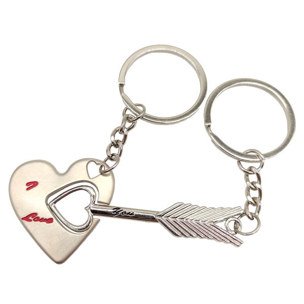 Par nøkkelringer til kjæresten og kjæresten, 2 stk hjertenøkkelringer til ham og henne