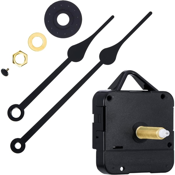 Lång axelklockrörelse, 4/5 tum maximal tjockleksdiameter, 1-1/5 tum total axellängd