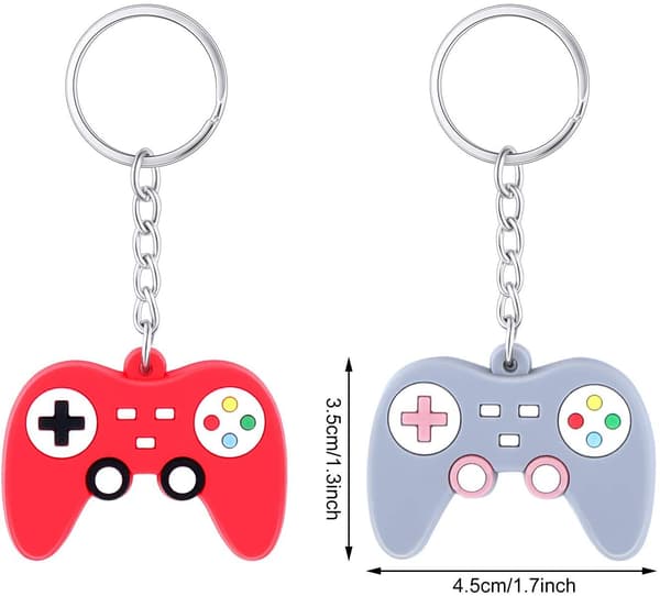 Gamepad-tangentbord Cartoon Nyckelring (15 st)