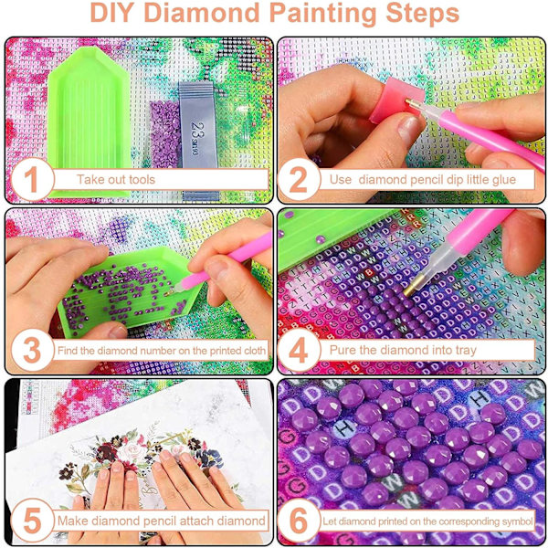 5D timanttimaalaus DIY-numerosetti, 30x40cm täysi pora Yksisarvinen timanttimaalaus Rhinestone-kirjontakuvat aikuisille lapsille Rentoutuminen ja koti