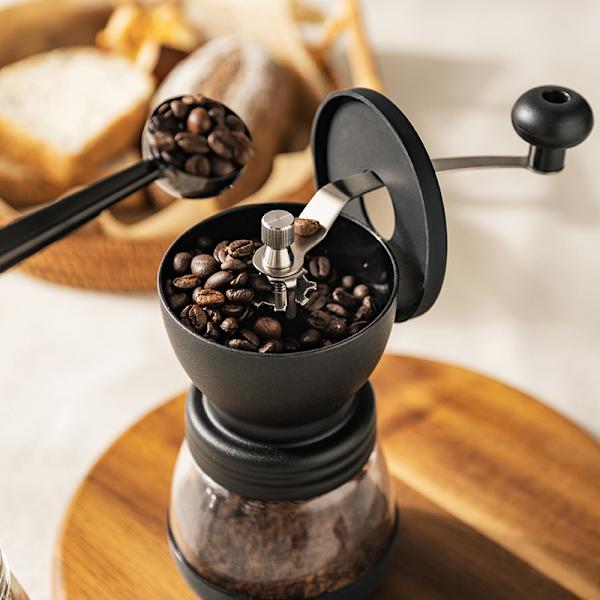 Manuell kaffekvern Manuell justerbar grovhet Keramisk kvern - Kaffebønnekvern - Bærbar kaffekvern - Kompakt design for hjem, kontor