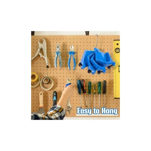 4-pack 16,7 x 11,7 x 6,7 cm Bilslangguide, Däckslangrulle för att förhindra att högtryckstvättslangen fastnar under däcken (Blå)