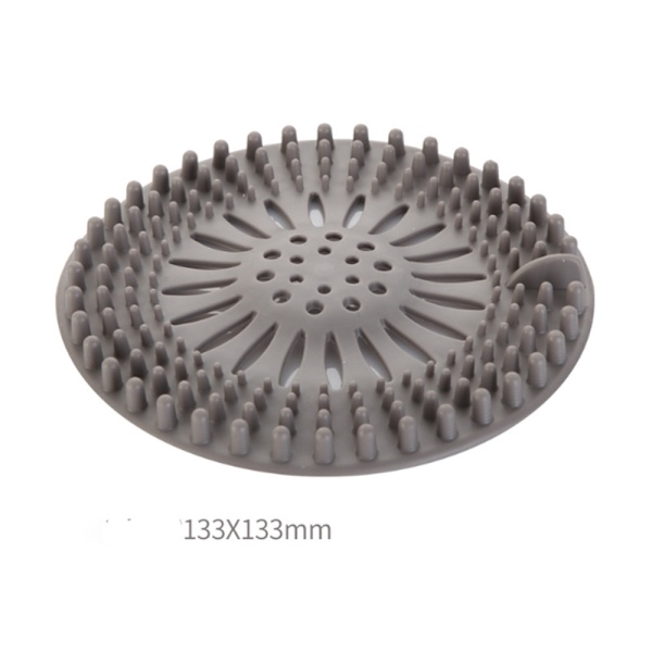 4-pack silikonavloppsskydd (grå), köksavloppsfilter med sugkopp, badkarsavloppsfilter, köks- och badrumsavloppsfilter