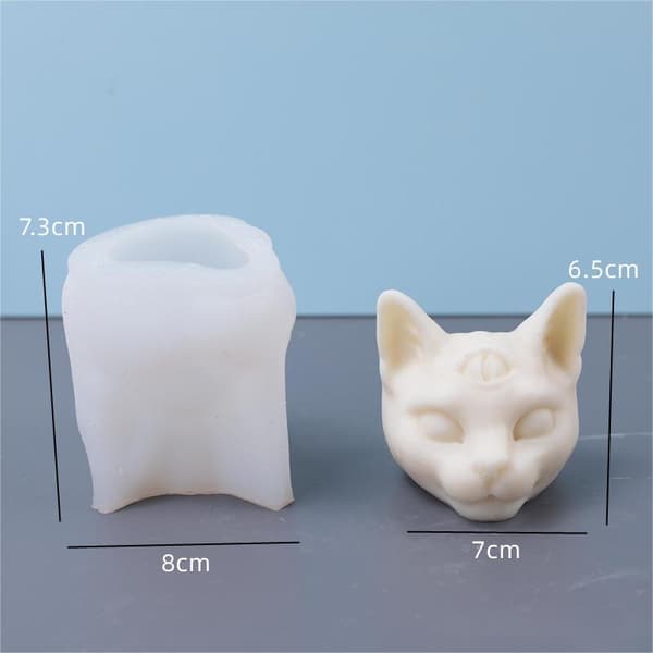 Treøyet katt stearinlysform egnet for dekorative DIY-gaver