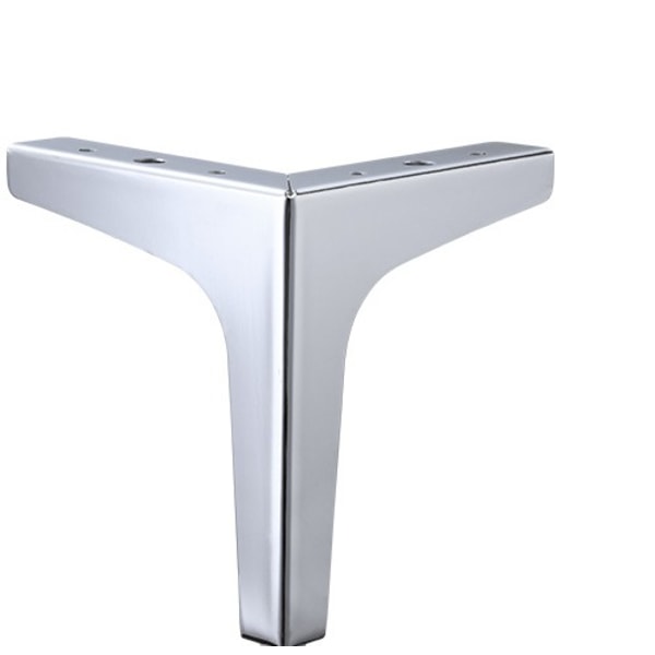 2 metallista sohvanjalkaa 15 cm, metalliset sohvapöydän jalat, huonekalujalat, rautapöytä / sohva, TV-kaapin jalat, kaappi, hopea