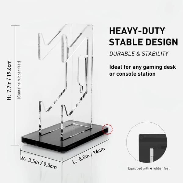 Kontrollstativ Spelkontrollstativ Transparent Kontrollhållare Universell Kontrollhållare Stativ för PS5 / PS4 / Xbox /