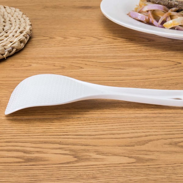 Risskokare 2 st plast risskopa Non-stick grötskedar Non-stick risskopor skopa serveringsskedar för köksredskap (vit)