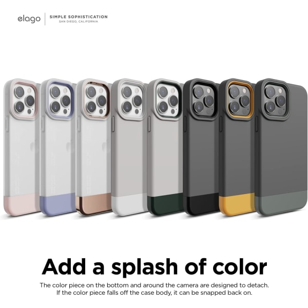 Glide- case kompatibelt med iPhone 13 Pro Max (mörkgrå/gul) Ca
