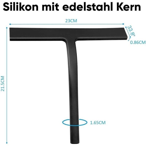 Silikon dusjnal, vindusnal, baderomsnal, silikon vindusnal for dusj, bad, speil, vindusvask, fliser (svart)