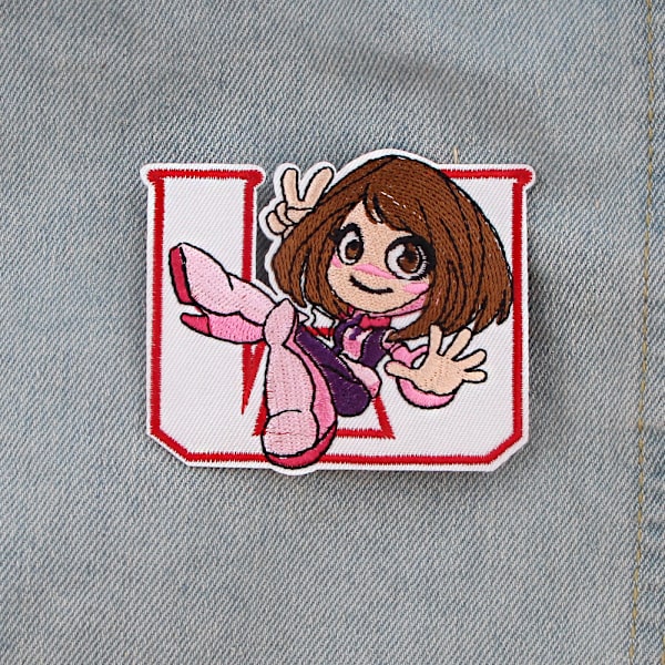 Hero Academy anime tecknade karaktärer, broderade dekorativa dekaler, med övervinnande lappar (9 karaktärsuppsättningar)