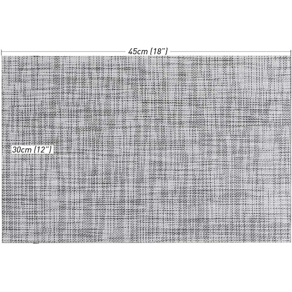 Placemat Set av 8 (gråvit), tvärvävda vinylvävda bordsmattor, halkfria isolerade tvättbara bordsduksset