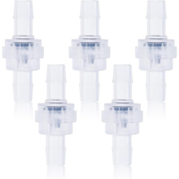 5 Dele Anti-returventil i Plast fejlfri klap klap anti-returventil i anti-ozon vandstop til vandbehandling, translucent-6mm