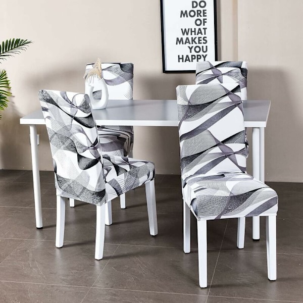 Ruokapöydän tuolinpäälliset, joustavat tuolinpäälliset, koristeelliset syöttötuolin päälliset juhliin, hotelliin, keittiöön, häihin, ravintolaan (pitkä nauha, 6 kpl)