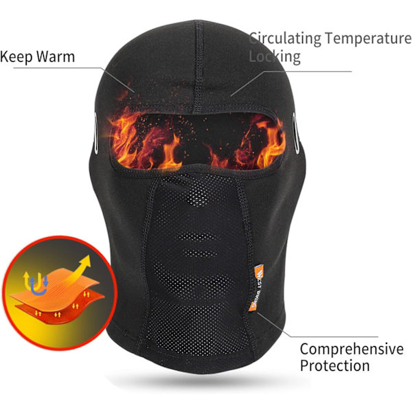 Talv Balaclava Moottoripyörä Hiihto Kaulahuivin Tuulenpitävä Anti Kylmä Anti-UV Kasvopeite Miehet Naiset Pyöräily Hiihto Lumilautailu Moottoripyöräily Laajennus