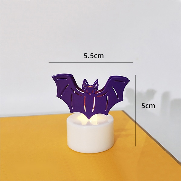 Roliga små LED-atmosfärsljus nattljus Halloween-bordsdekoration (4 stycken)