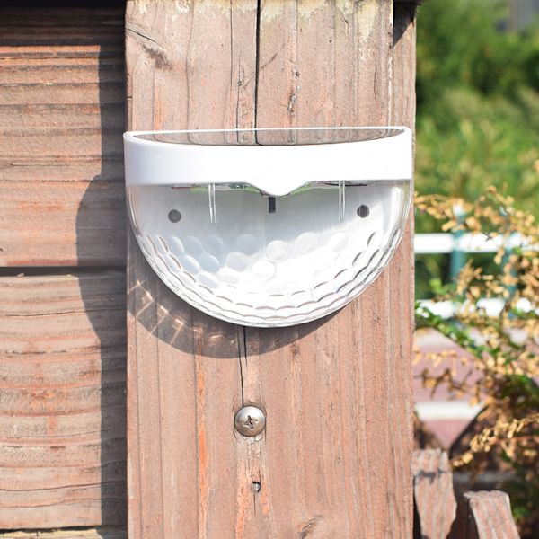 Vægbelysning Solar Hegnlampe, 6LED Semi-cirkulær Bord Stige Lampe, Havemur Lys, Havemur Lys (Hvid Skal Hvidt Lys)