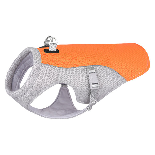 Køle Vest til Hund, Sommer Hundekåbe, Hund Svampe Køler Åndbar Vest Fordampende orange（XL）