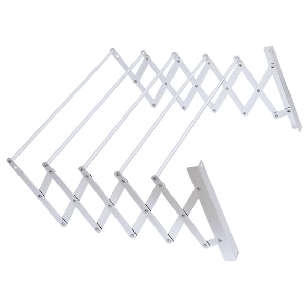 Uttrekkbar veggmontert klessnor sølvfarget 60cm80cm aluminium høy motstand rustfritt stål Dimensjoner: 60cm80cm CMCODE Sammenleggbar klessnor