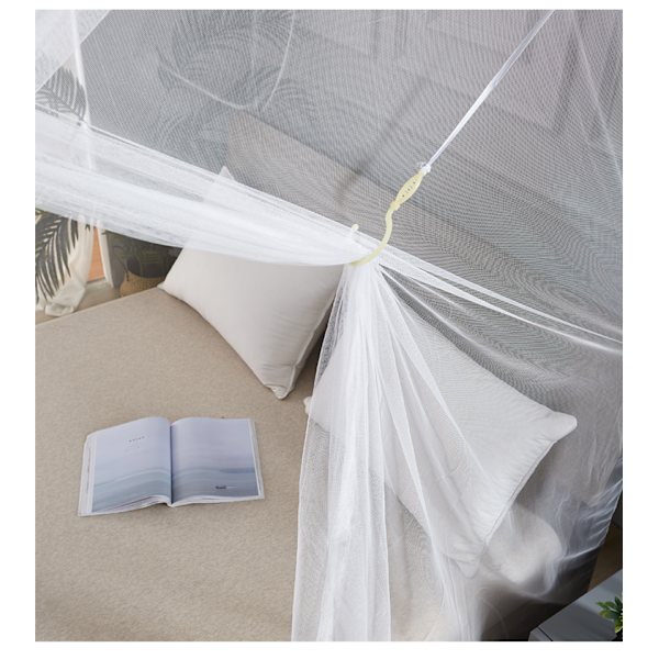 Enkeltseng myggenet, hvid, L200 X B150 X H190 cm