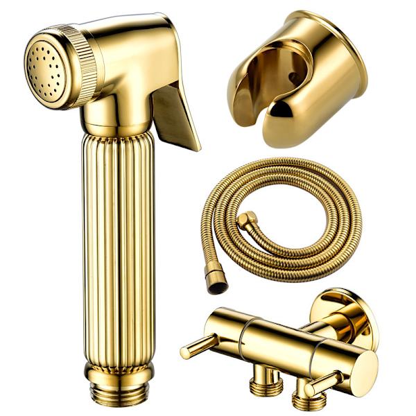 Hygienkit WC/Toalett Bidet Handdusch Portabel Väggmonterad Spray/Sprayhuvud/Handduschset för Personlig Vård Hygien Potta Toalett Guld