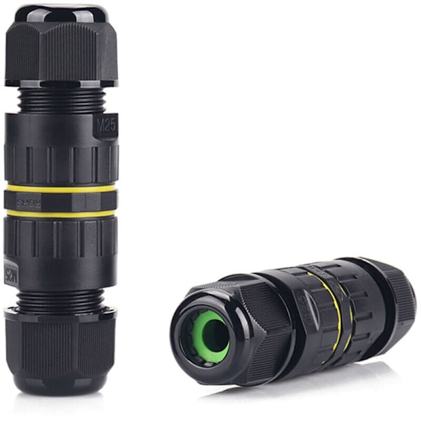 2 Ulkoista kaapelikytkintä IP68 Vedenpitävä kytkentärasia Ulkoinen rasia 3-napaiselle kaapelille φ5-9 mm, malli n ° EW-M25-3P (5-9 mm)-Malli N ° EW-M25-3P (5-9