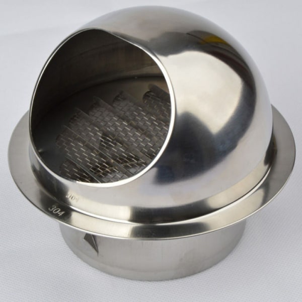 One-piece round ventilation grille with stainless steel grille Round ventilation grille 100 mm