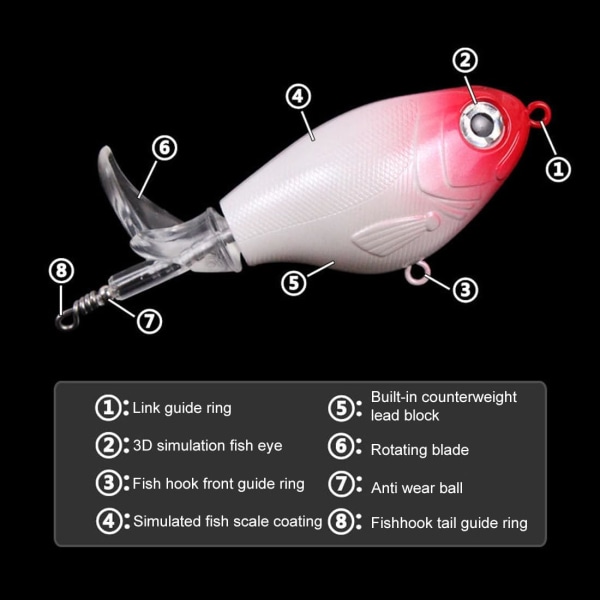 2 delar fiskedrag, havsabborre fiskedrag, Bionic Slow Sinkin