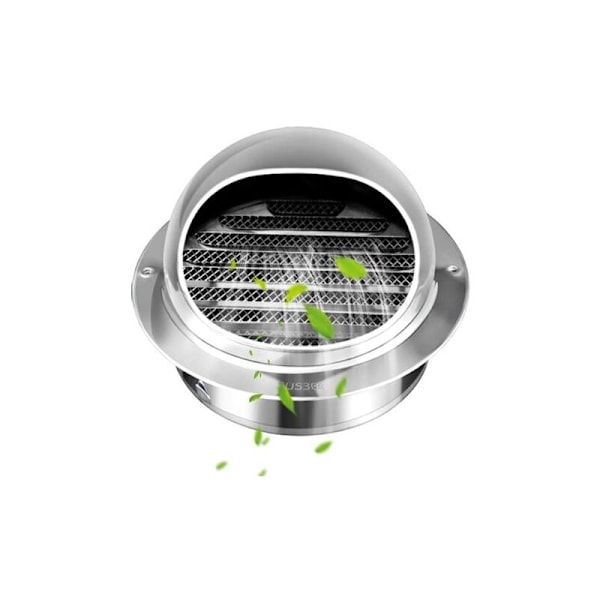 150 mm runde ventilationsriste - i rustfrit stål 304 - med net - til emhætte, ventilation.