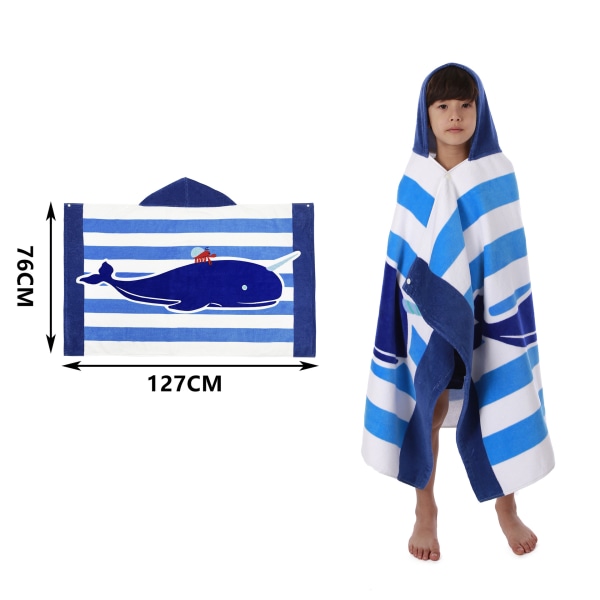 Badehåndklæde til børn, Badehåndklæde med hætte til børn Quick Dry Super Absorbent