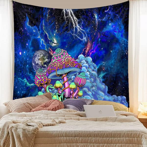 Nebula Galaxy Väggbonad, Psykedelisk Hippie Gobeläng Abstrakt
