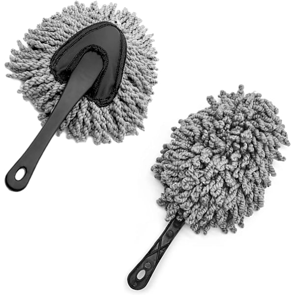 2-pakning Ultra Soft Mikrofiber Bil Dashbord Støvbørste, Gjenbrukbar Håndholdt Støvklut, Rengjør Skitt og Støv Innvendig og Utvendig