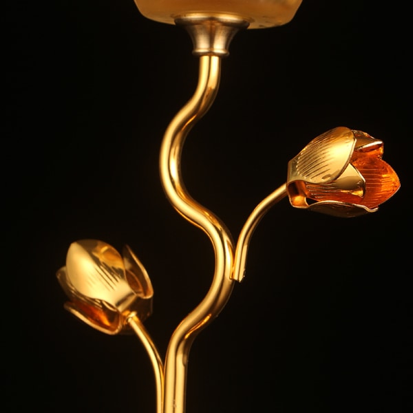 Høyt glasslegering Lotus Butter Lamp Holder Ornament