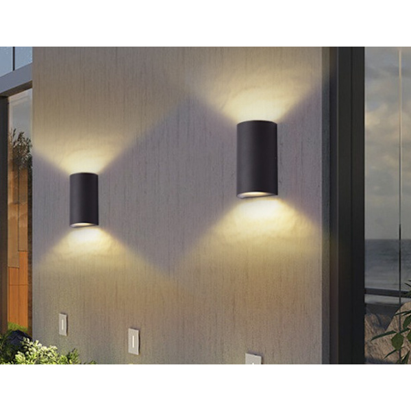 Lightess 12W LED-seinävalaisin ulkokäyttöön, vedenpitävä IP66, antrasiitin värinen, neliön muotoinen seinävalaisin, metalliseinävalaisin, ulkoseinävalaisin, lämmin valkoinen LED-seinävalaisin
