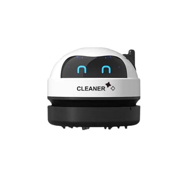 Mini skrivebordsstøvsuger med USB-lader og rengjøringsbørste for kontor og hjem - Svart