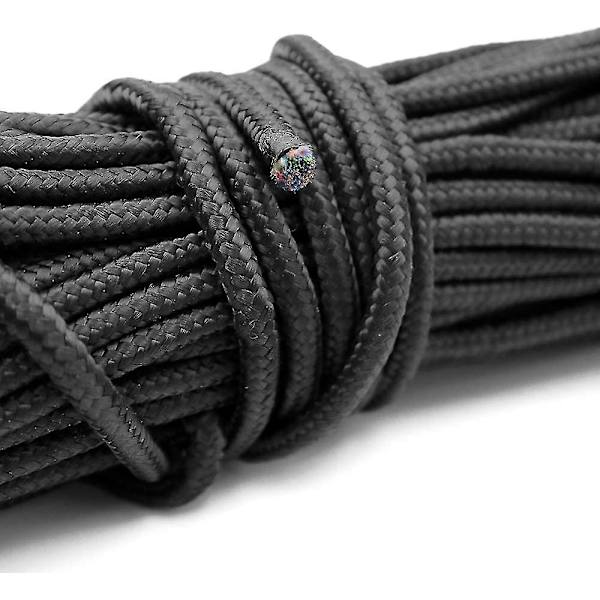 Kerneparacord - 30 meter snoet hvidt reb, 4mm tykt, velegnet til hængende haver eller hobbyprojekter