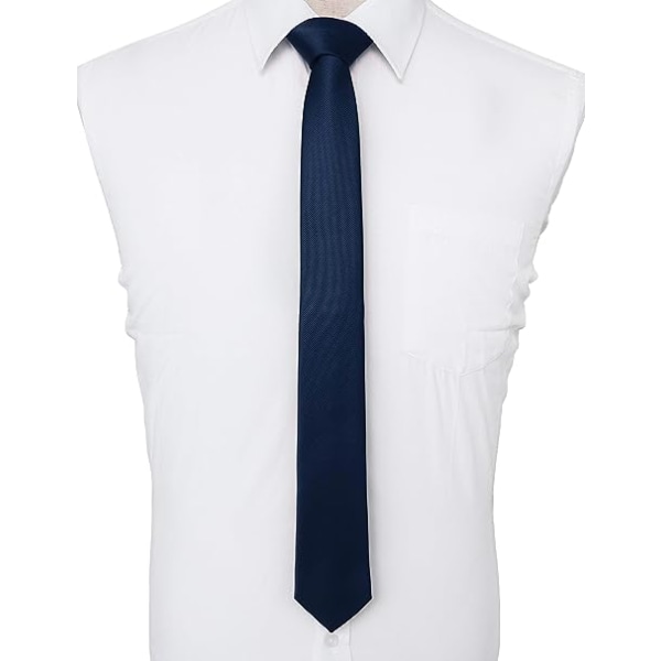 Cyan Color-Men's Tie 6CM Narrow Slim