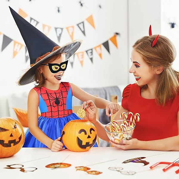 Spider-pige, superheltekostume med øjenmaske, børnespiderkostume, børnespiderkostume til Halloween-karneval-cosplay-fest (120 cm)