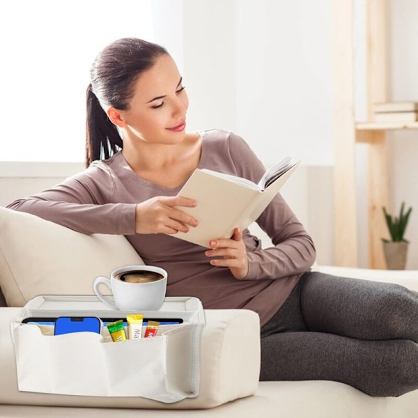 (Beige) Sofa Hengende TV Sove TV Organizer Sofa Oppbevaringsveske med Circube Sofa Sofa Sofa Sofa