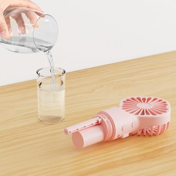 Bärbar dimfläkt, mini transparent sprayfläkt, uppladdningsbar dimspridare via USB med 4 hastigheter för hemmet, kontoret, utomhus, resor