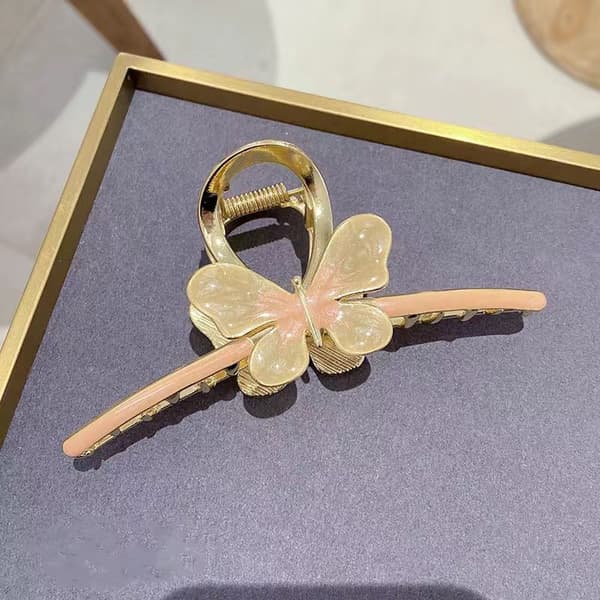 Exklusiv hårklämma hajhajsklämma 2 (blå, rosa)